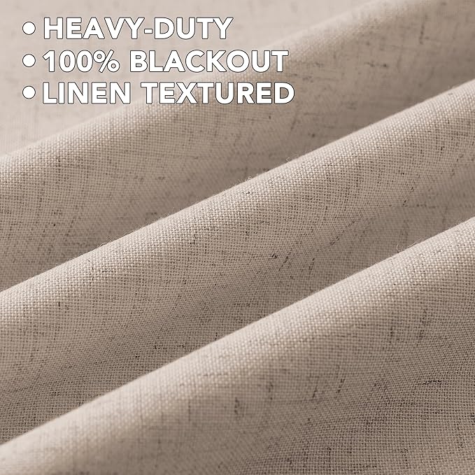 H.VERSAILTEX Linen Curtains 100% Blackout Curtains - Image 5