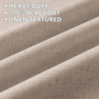 H.VERSAILTEX Linen Curtains 100% Blackout Curtains - Image 5