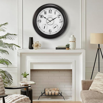 CLXEAST Illuminated Indoor Outdoor Clocks Waterproof 18 inch - Image 9