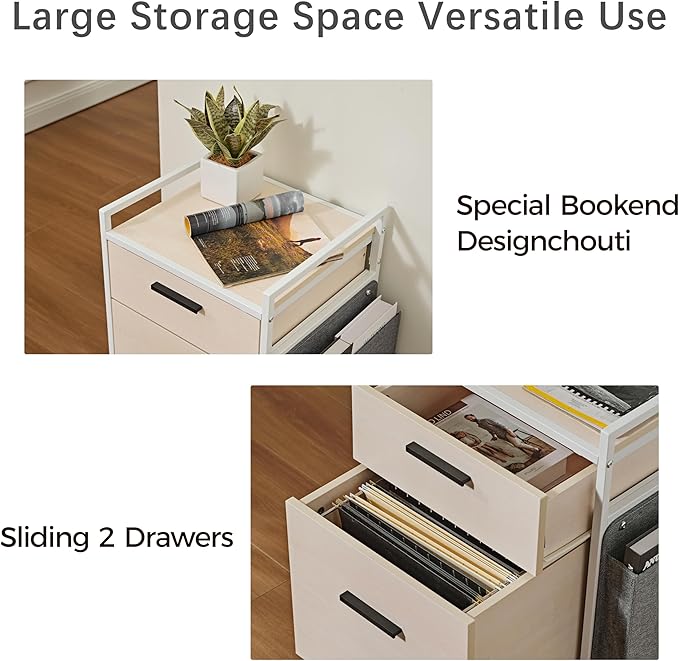 EUREKA ERGONOMIC 2-Drawer Mobile File Cabinet - Image 6