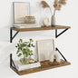 Axeman Deep Floating Shelves | 24 Inch Brown Wall Shelves Set of 2 | 10 Inch by Axeman