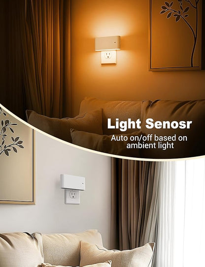 JandCase LED Night Lights Plug into Wall, Amber Night Light - Image 3