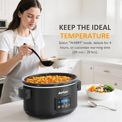 Sunvivi 8.5 Quart Programmable Slow Cooker: Multi-Cooker Food Warmer - Image 6