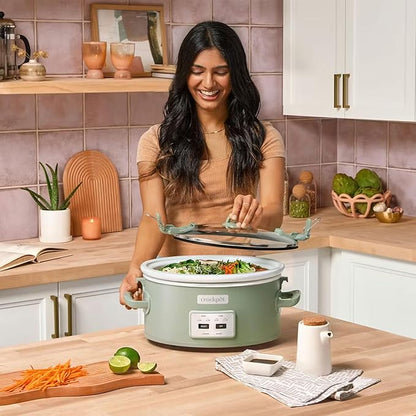 Crock-Pot Locking Lid 6qt Cook and Carry Programmable Slow Cooker Moonshine - Image 2