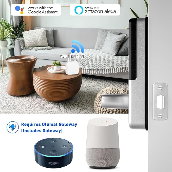 Smart Lock with WiFi Gateway, Keyless Entry Lock with Handle - Image 7