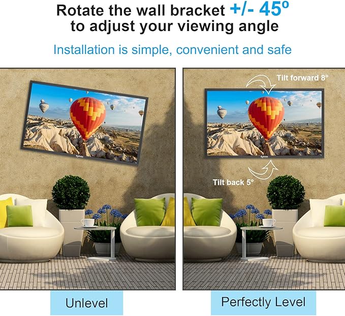 SYLVOX Full Motion Outdoor TV Wall Mount, Fits - Image 4