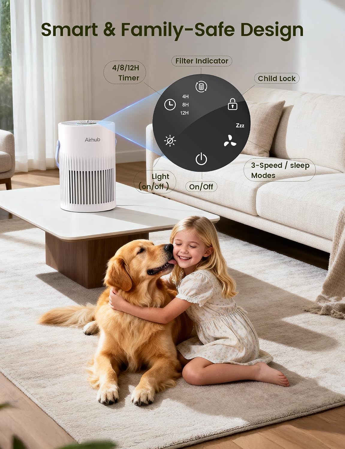 air purifier for home bedroom, 20db quiet sleep, package contents
