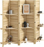 HOMCOM Room Divider, 5 Panel 67" Tall Wood Privacy Screen by HOMCOM