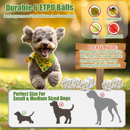 magicorange automatic dog ball launcher showing dimensions