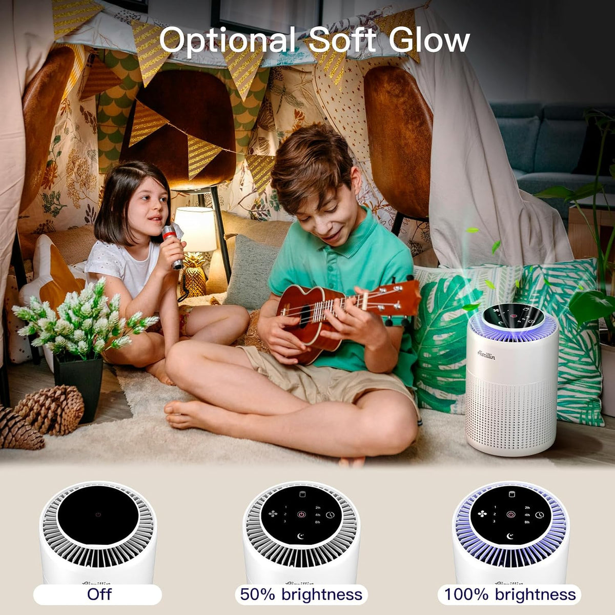 air purifiers for home bedroom h13 true hepa on a desk or shelf