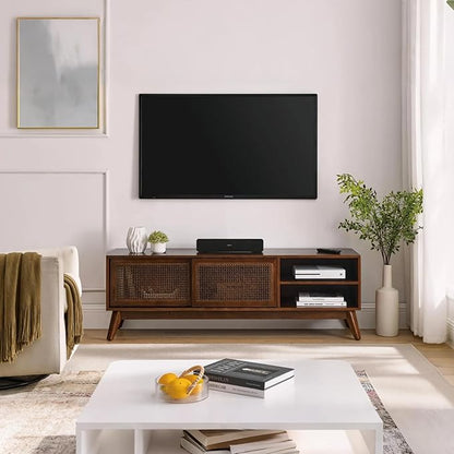 LKTART TV Stand for TVs up to 65'', Mid Century Modern Entertainment Center - Image 8