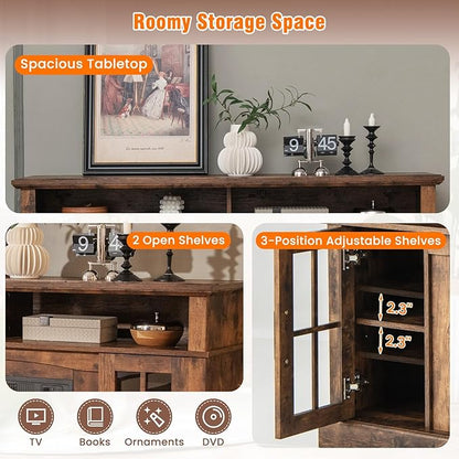SIMOE Fireplace TV Stand with 23 Inch Fireplace, Electric TV Console - Image 7