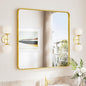 TokeShimi 30 x 30 Gold Bathroom Mirror, Rectangle Bathroom Wall Mirror by RefinedBathroomAccessories