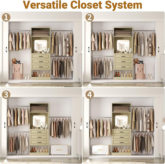 Unikito 48" W - 96” W Closet System - Image 3