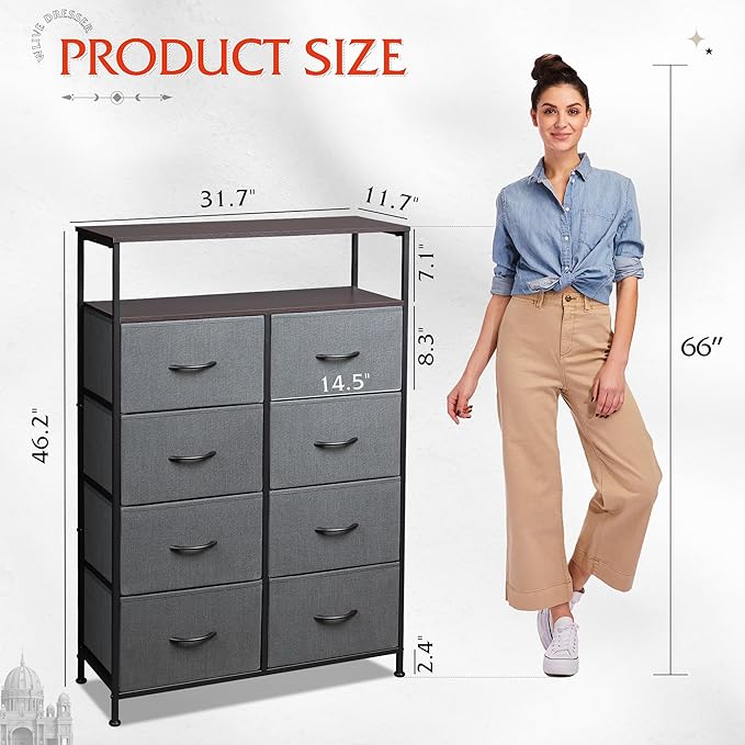 WLIVE Fabric Dresser for Bedroom - Image 3