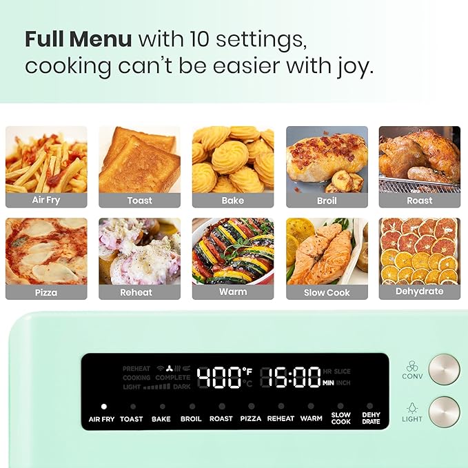 VAL CUCINA Retro Style Infrared Heating Air Fryer Toaster Oven, Extra Large - Image 2
