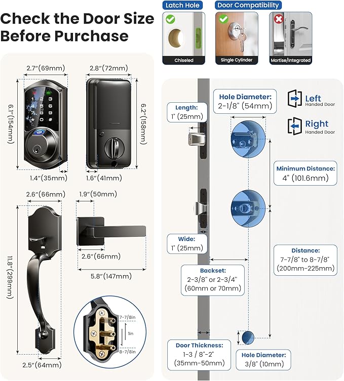 Veise VE07-H Fingerprint Smart Locks - Image 9