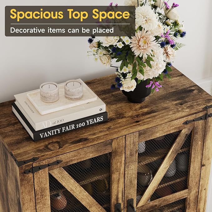 Maupvit 42.1" Farmhouse Shoe Cabinet - Image 6