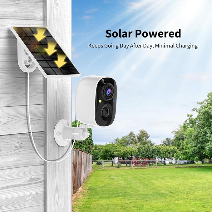 2K FHD Solar Powered Security Cameras Wireless Outdoor, WiFi Wireless Cameras - Image 2