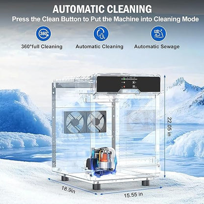 Nugget Ice Maker Countertop 40 LBS/Day, 10 LBS ice Bin, Soft Chewable Pellet - Image 7