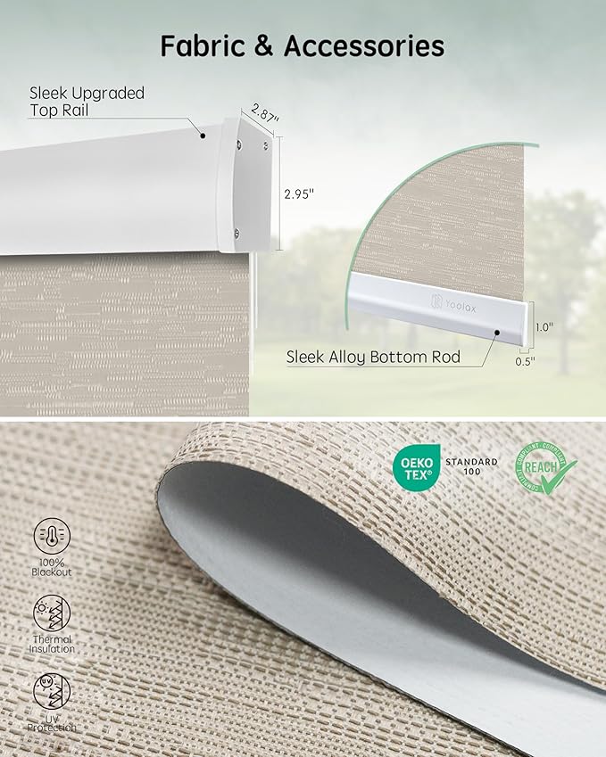 Yoolax Motorized Blinds with Remote, Automatic Shades Compatible with Alexa - Image 5