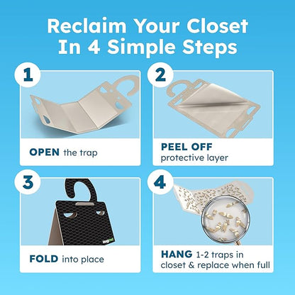 BugMD Clothes & Pantry Moth Traps – Sticky Glue Pheromone-Based Repellent - Image 4