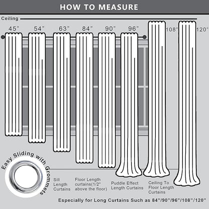 KOUFALL Extra Long 120 Inch 10 FT Curtains 10FT Foot Blackout - Image 5