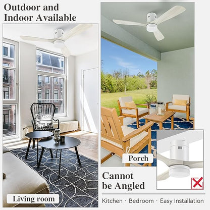 SMAAIR 52 Inch Flush Mount Smart Ceiling Fan - Image 6