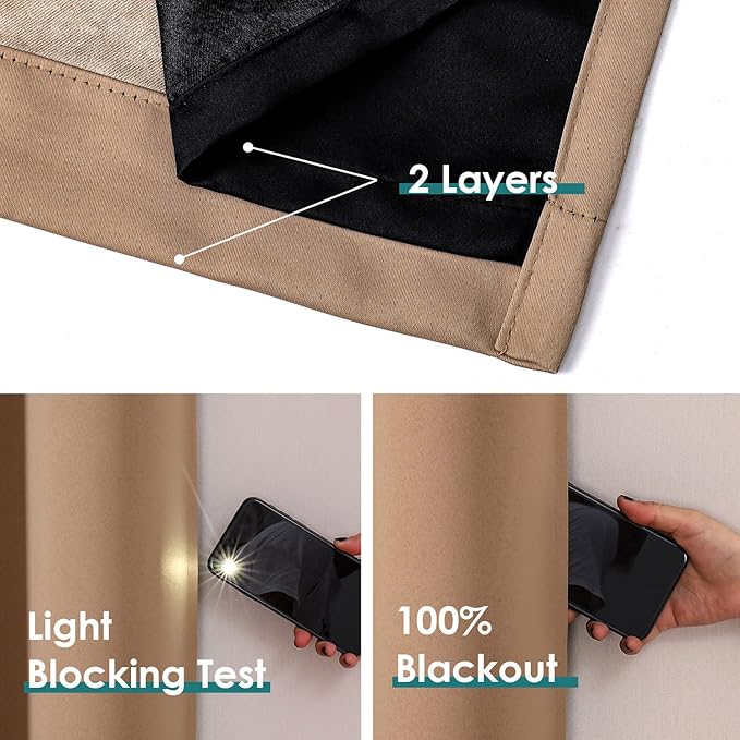 ChrisDowa 100% Blackout Curtains - Image 4