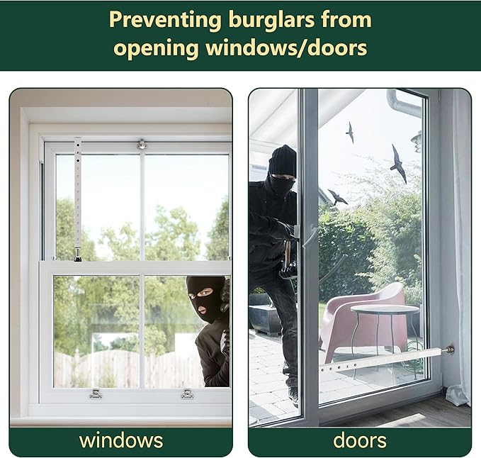 WooFog Window Security Bars Adjustable, Window Bars Security Inside Vertical - Image 5