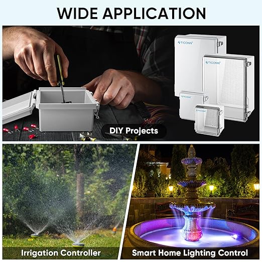 TICONN Waterproof Electrical Junction Box IP67 ABS Plastic Enclosure - Image 7