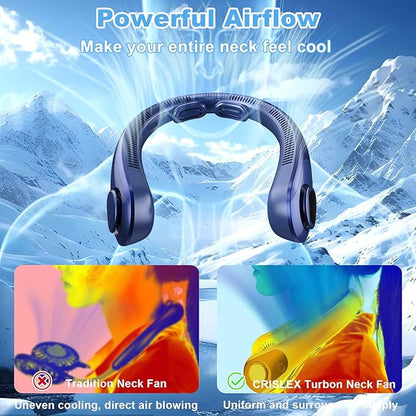 Portable Neck Fan that Blow Cold Air, LED Display, Rechargeable Hands-Free - Image 4