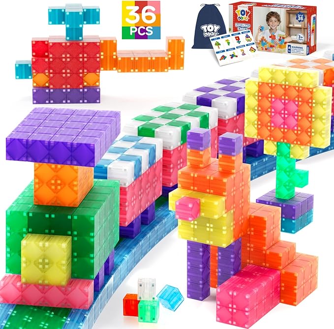 TOY Life 36PCS Magnetic Blocks for Kids Ages 4-8, Magnetic Building Blocks for by TOYLife