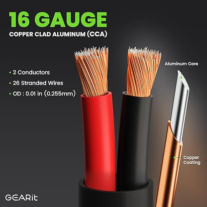 GEARit Outdoor Speaker Wire CL3 Rated, 16 Gauge Speaker Wire, Speaker Cable 100 - Image 3