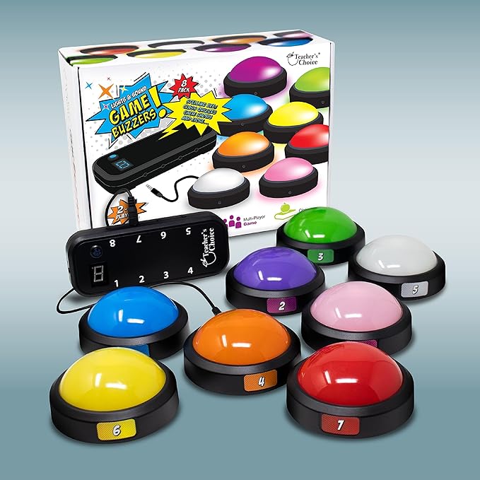 Teacher's Choice Light Up Game Buzzer System, Displays The Winning Player Loud - Image 9