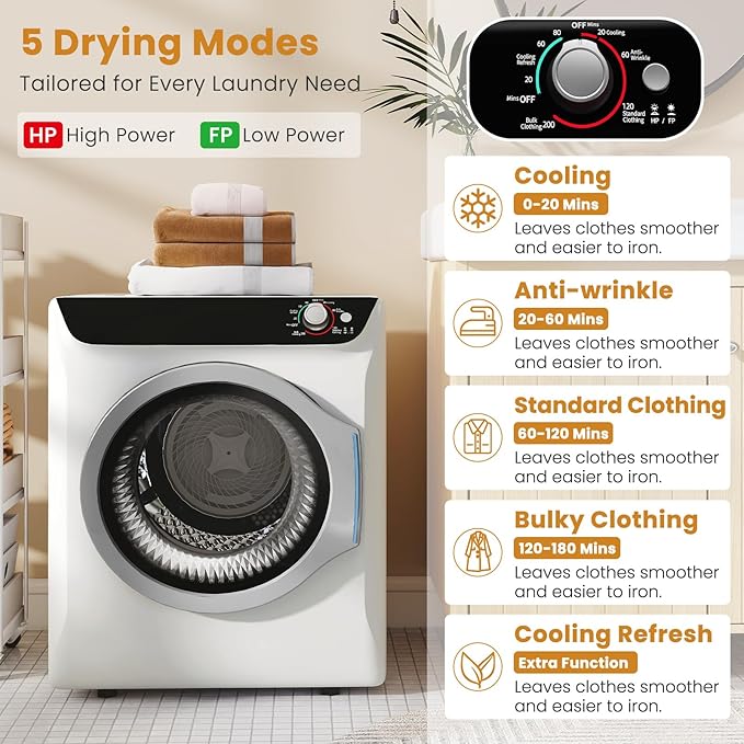 Auertech Portable Washer and Dryer Combo Set, 18 lbs Fully Automatic Washing - Image 3