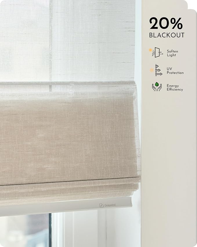 Graywind Smart Roman Shades 20% Blackout Compatible - Image 6