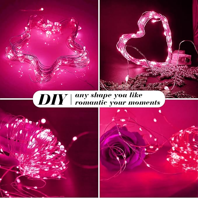 ZGWJ 50 Pack Fairy Lights Battery Operated, 7ft 20 Mini LED Fairy String Ligh...
