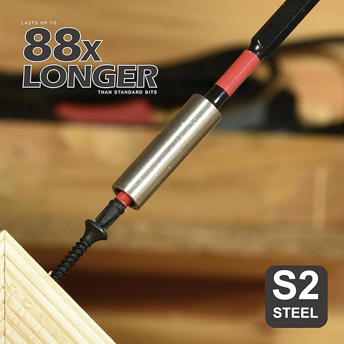 Anti-slip Hex Impact Tough Magnetic Screwdriver Bits Set 2 in. PH1/PH2/PH3 - Image 9