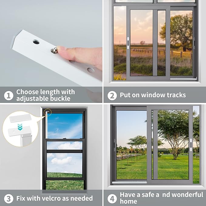 ZhouDaShu Adjustable Window Security Bars, Window Locks Bars - Image 2