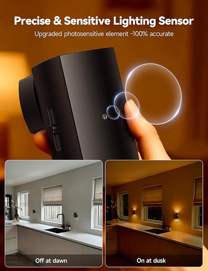 Brightown 2 Pack Black White Night Lights Plug into Wall, Modern Night Light - Image 3