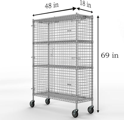 18" W x 48" L x 69" H Heavy Duty Utility Commercial Grade Metal Storage NSF - Image 2
