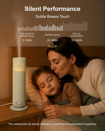 hotel collection diffuser machine,fabric-wrapped design,candlelight atmosphere lamp,1500 sq showing dimensions