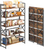 4NM Extra Wide 5 Tiers No Assembly Book Shelves, 51.2" H Folding Bookshelf by 4NM