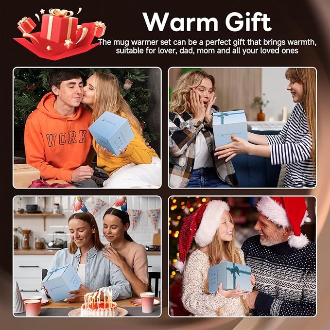 Coffee Mug Warmer with Mug Set - Image 7