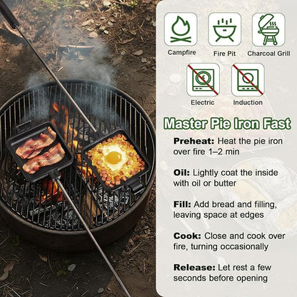 Mountain Pie Maker Cast Iron Set of 2 - Image 7