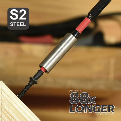 Anti-slip Hex Impact Tough Magnetic Screwdriver Bits Set 2 in. PH1/PH2/PH3 - Image 9
