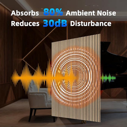 Art3d 4-Piece 94 x 12.6 Inch Acoustic Lightweight Slat Wall Panel - Image 6