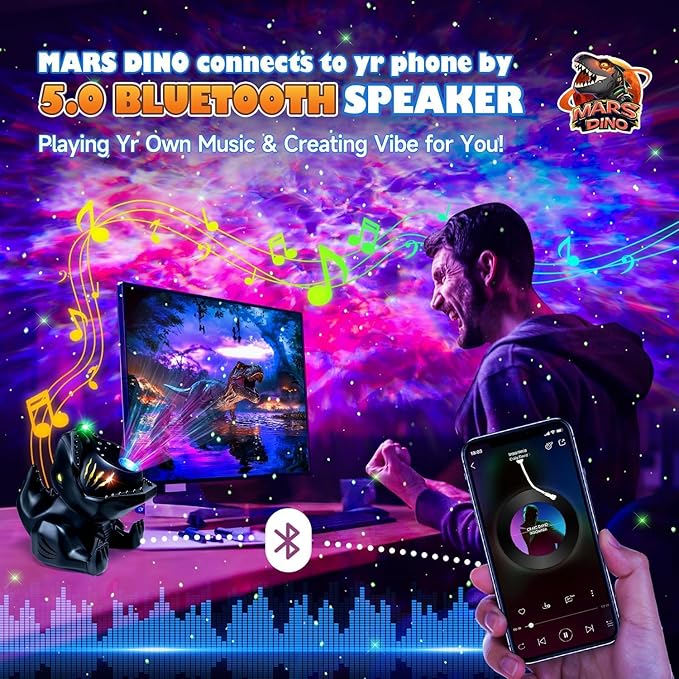 PIKOY Dinosaur Night Light & Sound Machine Baby | 22 White Noises+18 RGB Colors - Image 4