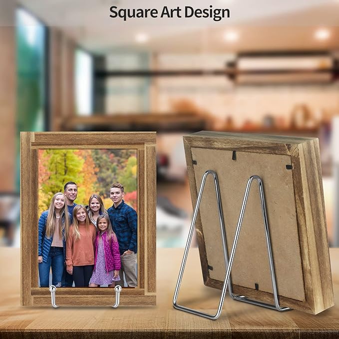 IBosins 5 Pack 6 Inch Plate Holder Display Stands, Metal Silver Frame Stand - Image 4